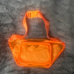 Morphe Neon Orange Clear Fanny Pack Belt Bag - Unbranded